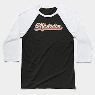 Retro Mastodon Pattern 70s 80s 90s Birthday Classic Style Baseball T-Shirt